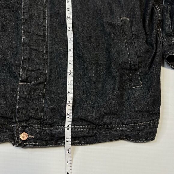 Vintage FUBU Jeans Denim Jacket Men's Size 2XL Black Hip Hop Oversized Retro - Picture 11 of 15